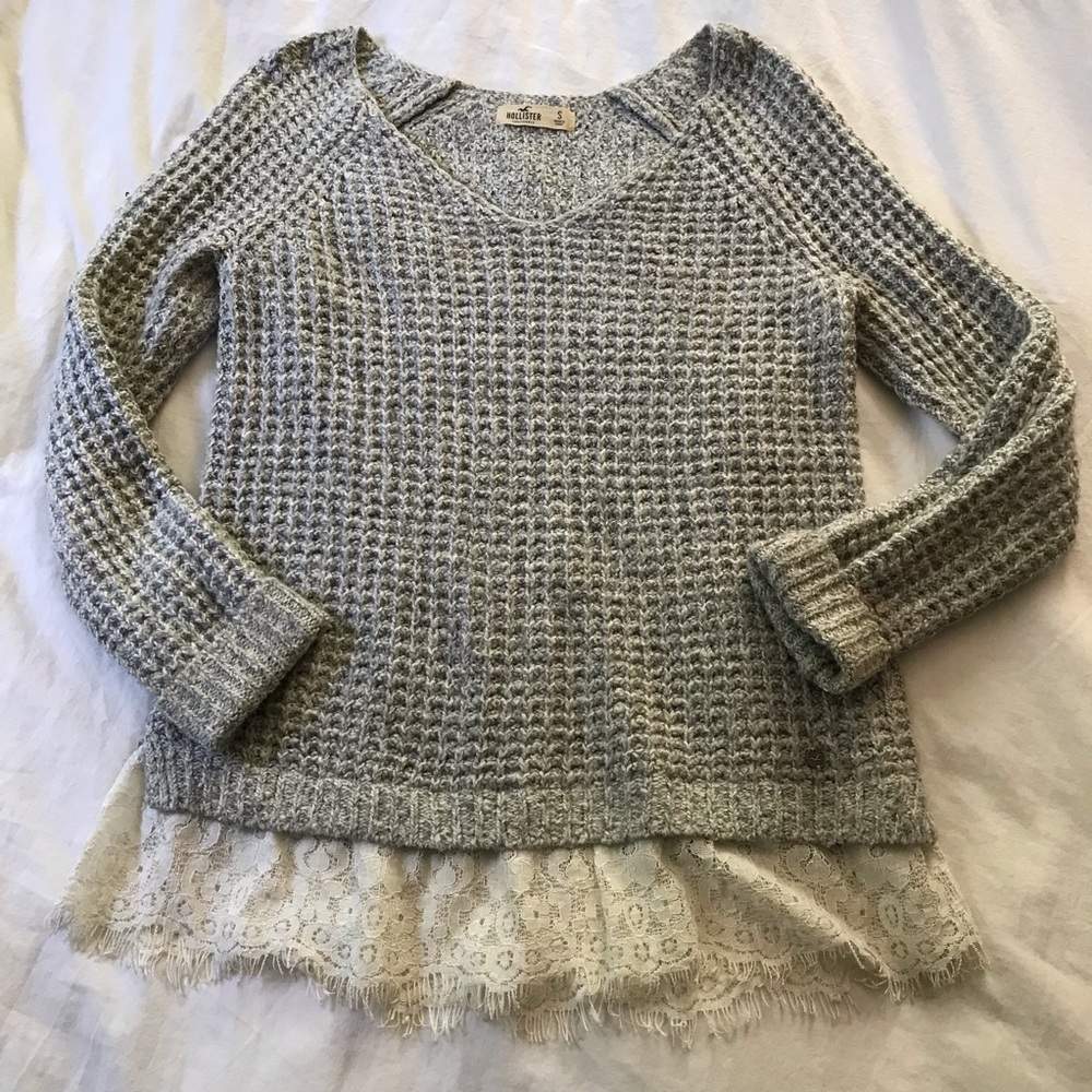 Hollister lace knit sweater
